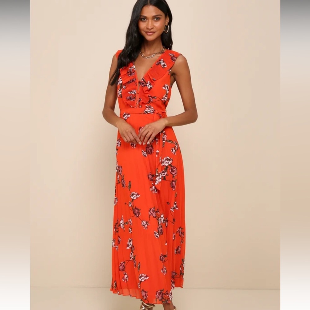 Lulus Ruffle Floral Dress